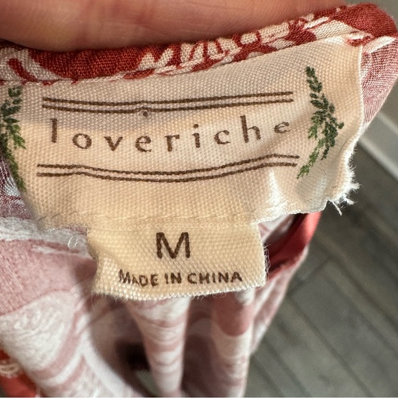 Loveriche Open Front Orange Rust Paisley Patch Kimono Robe Medium - Picture 7 of 9